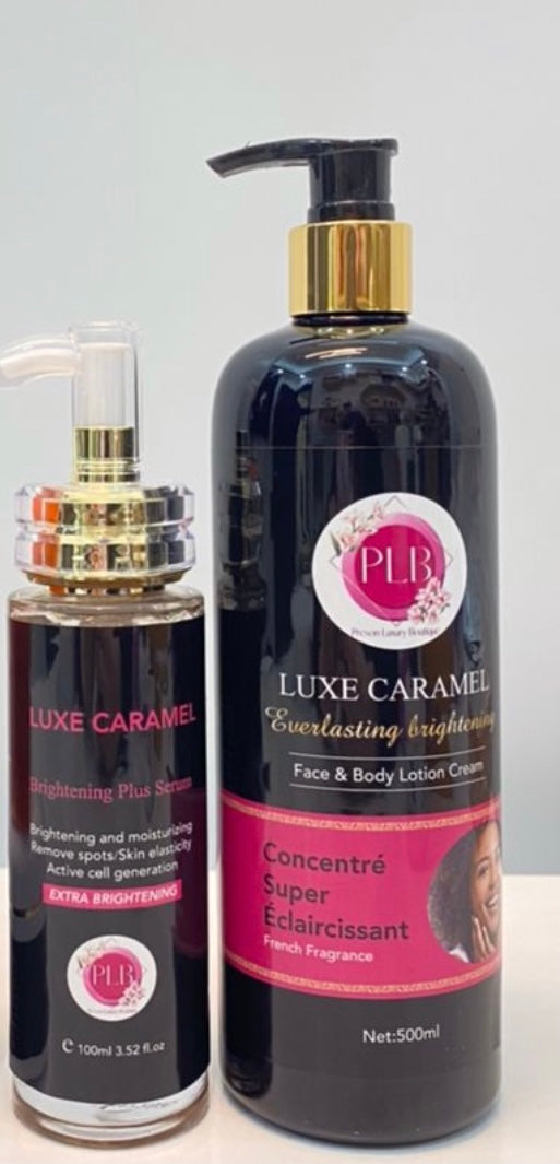LUXE CARAMEL FACE AND BODY LOTION &SERUM